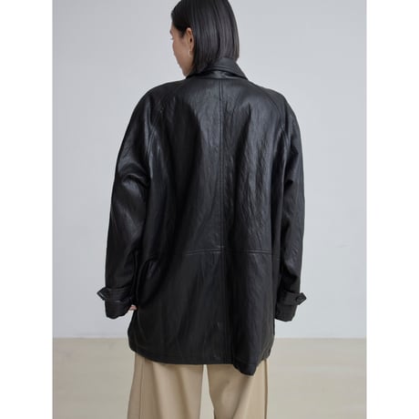 《予約販売》soft fake leather jacket/2colors_no0512