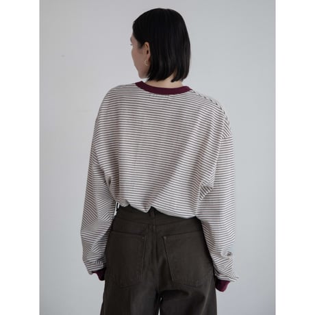《予約販売》border accent over tee/2colors(unisex)_nt2229