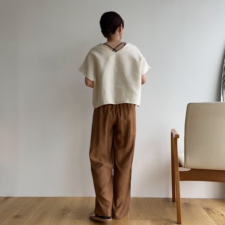 《予約販売》french minimal linen tops/2colors_nt1414