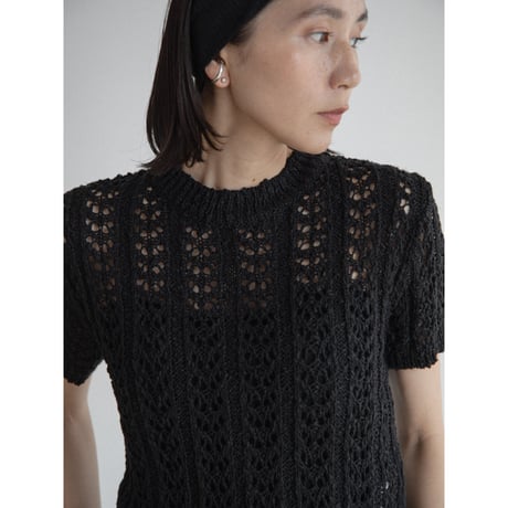 《予約販売》crochet minimal lady knit tops/2colors_nt2311