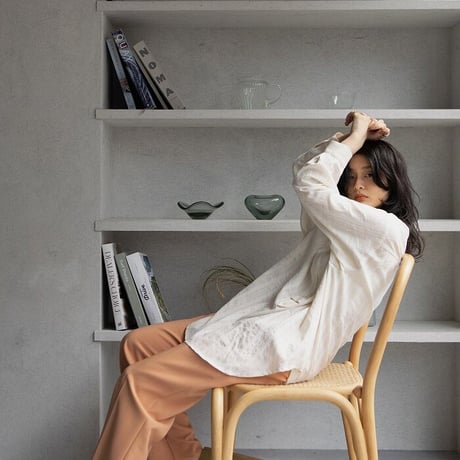 【nokcha original】jacquard over blouse/ivory_nb0041