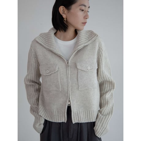 《予約販売》melange knit mannish cardigan/2colors_nt2233