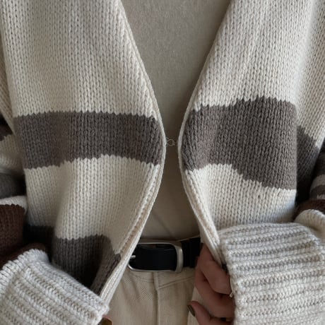 【nokcha original】ennui knit cardigan/ivory_nt1501