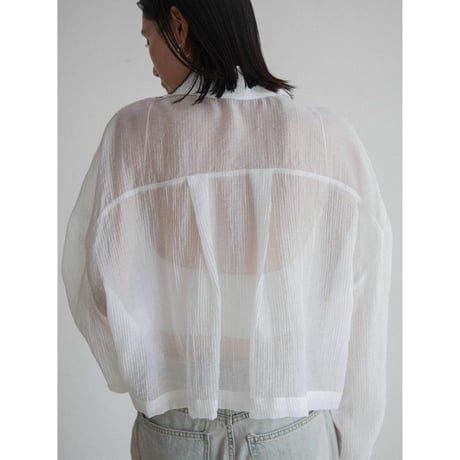 《予約販売》croped sheer daily shirt/3colors_nb0318