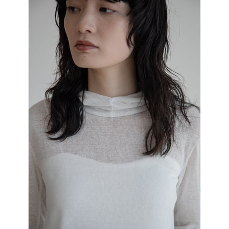 《予約販売》sheer hoodie tops/2colors_nt2256