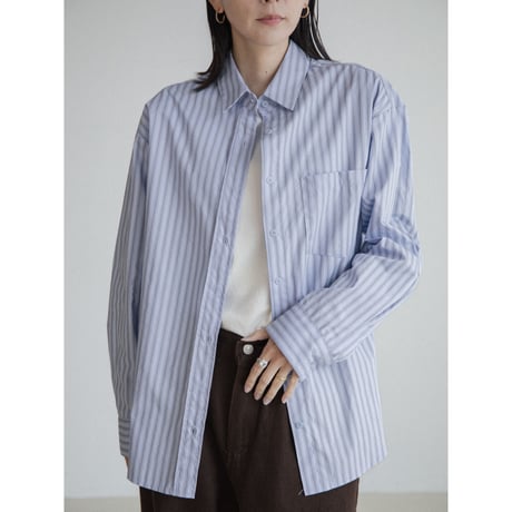 《予約販売》accent stripe over shirt/2colors_nb0333
