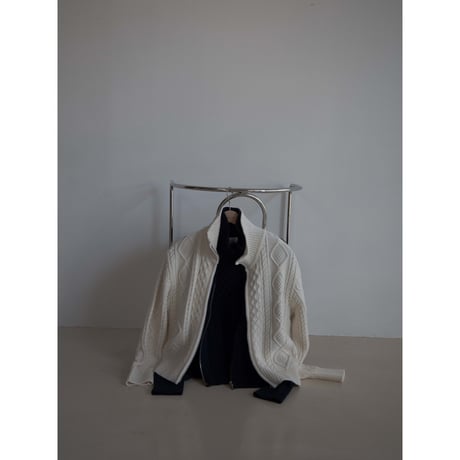 《予約販売》argyle zip knit cardigan/2colors_no0395
