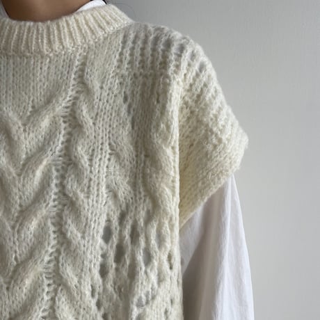 《予約販売》low gauge knit vest/2colors_nt1480