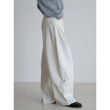 《予約販売》accent oval white pants_np1091