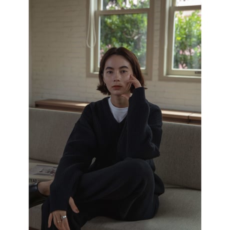 【NOKCHA original】v neck mannish knit pullover/3colors_nt2123