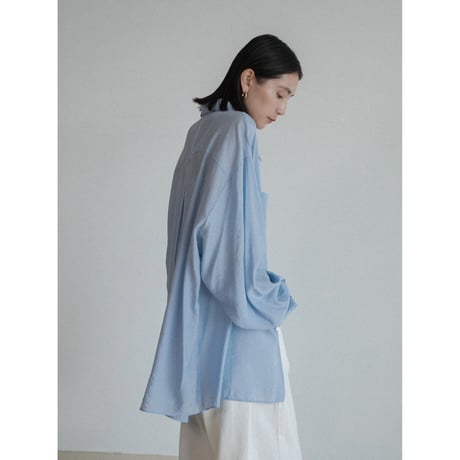 《予約販売》2way over sheer shirt/3colors(unisex)_nb0317