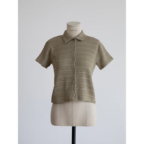 《予約販売》jacquard mesh shirt/2colors_nb0257