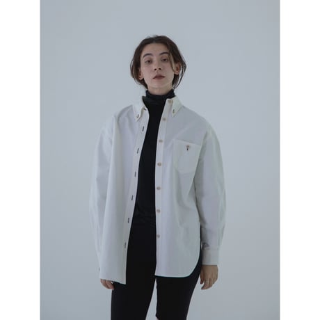 - AUTHENTIC series - button down mannish shirt/ivory_an0022