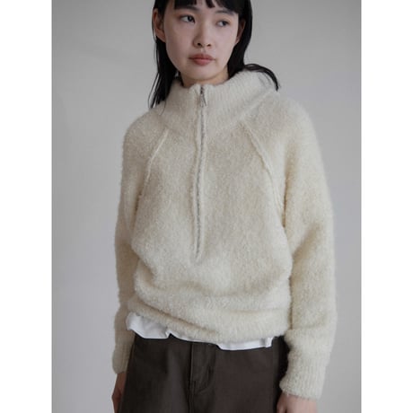 《予約販売》zip up soft knit pullover/2colors_nt2194
