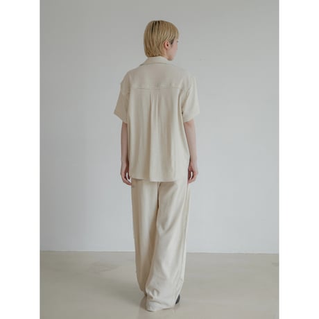 - AUTHENTIC series - vintage like linen oval pants/2colors_an0040
