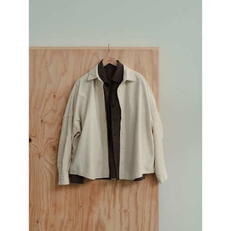 【 RESTOCK 】 - AUTHENTIC series - vintage like over washed shirt/écru_an0044