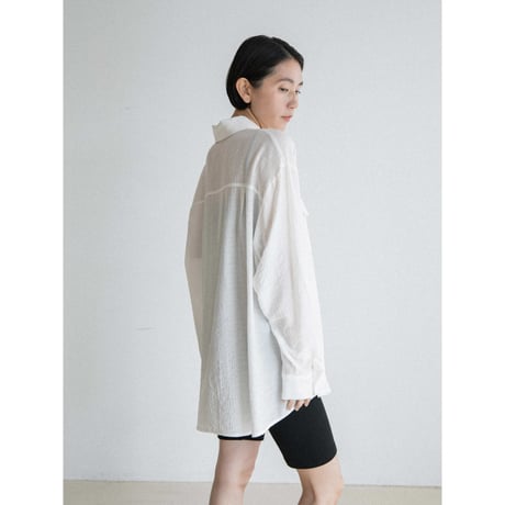 《予約販売》stripe sheer shirt/2colors_nb0368