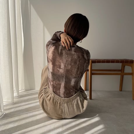 【nokcha original】mosaic sheer tops_nt0879