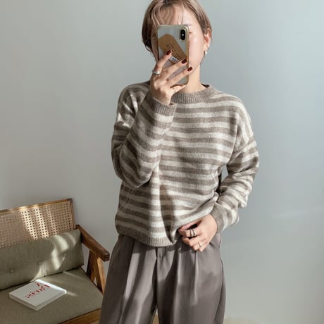 ✳︎予約販売✳︎border short knit_nt0185