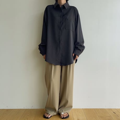 【nokcha original】material pocket shirt/2colors_nb0193