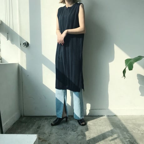 リブニットワンピース/2colors