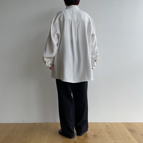 【nokcha original】accent tuck blouse/white_nb0203