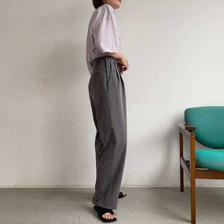 【nokcha original】silhouette pants/charcoal gray_np0401