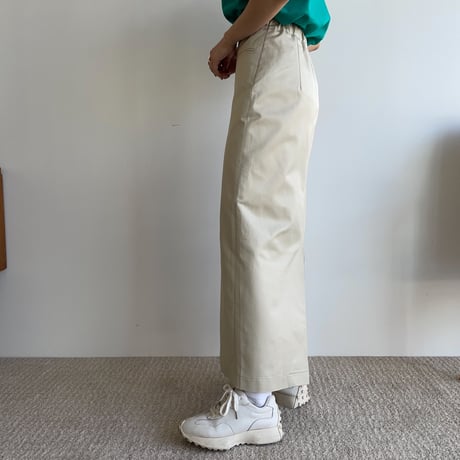 【nokcha original】twill long skirt/ivory_ns0063