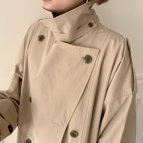 【NOKCHA  original】over trench coat /light beige_no0006