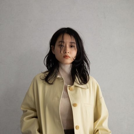 【nokcha original】twill over jacket/light yellow_no0199