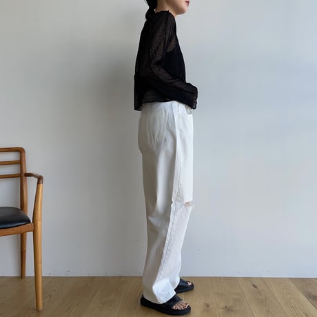 《予約販売》cut white pants_np0814