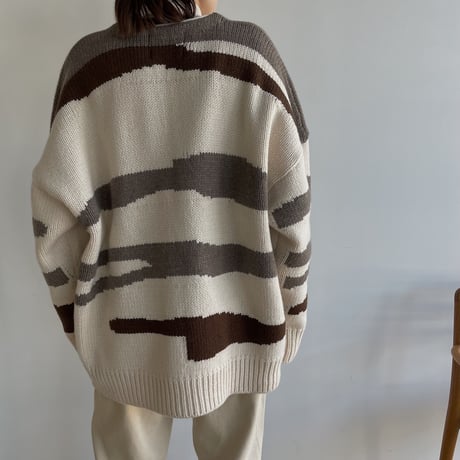【nokcha original】ennui knit cardigan/ivory_nt1501