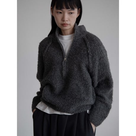 《予約販売》zip up soft knit pullover/2colors_nt2194