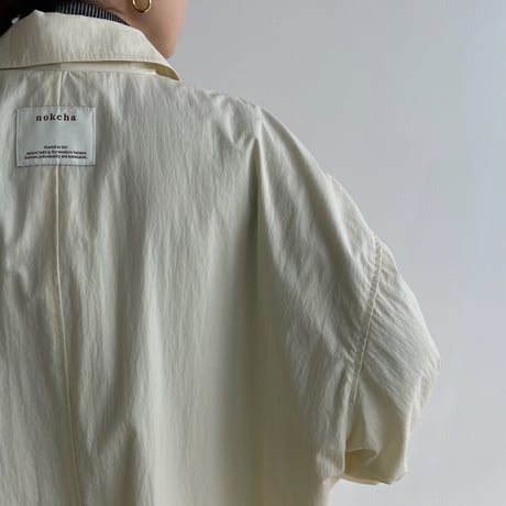 【nokcha original】s/s long coach jacket/ivory_no0285