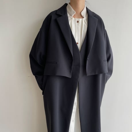 【nokcha original】2set mulch coat/navy_no0231