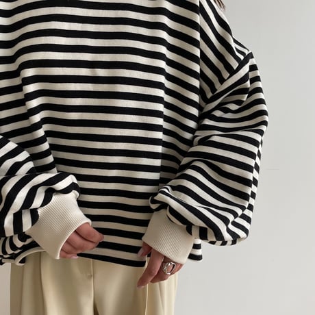 《予約販売》border over mtm/2colors_nt1293