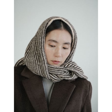 《予約販売》border knit scarf/2colors_na0778
