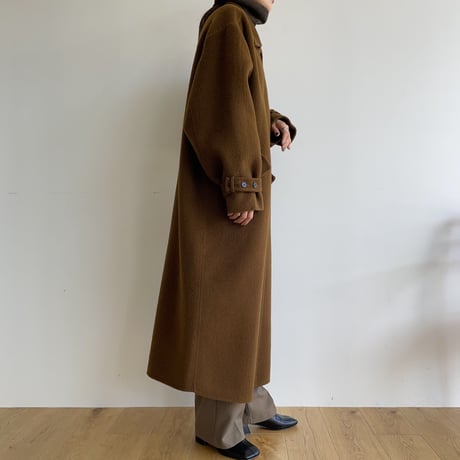 【nokcha original】HANDMADE 2way double coat/camel brown_no0237