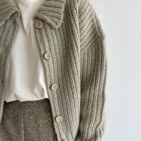 《予約販売》collar knit cardigan/3colors_nt1151