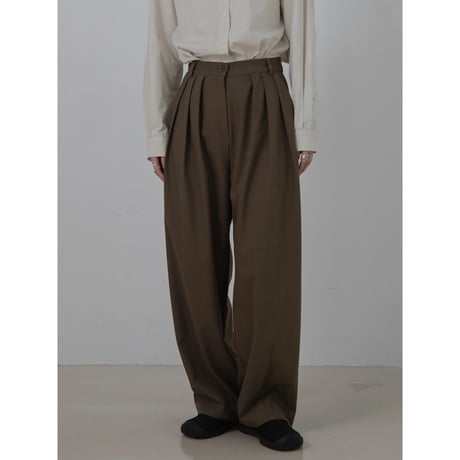 【NOKCHA original】s/s tuck oval pants/2colors_np1076