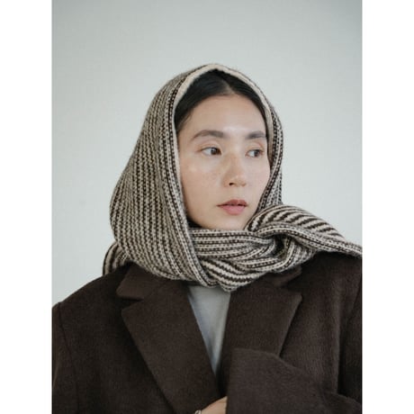 《予約販売》border knit scarf/2colors_na0778