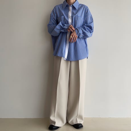 《予約販売》two tuck material wide pants/2colors_np0946