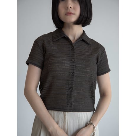 《予約販売》jacquard mesh shirt/2colors_nb0257