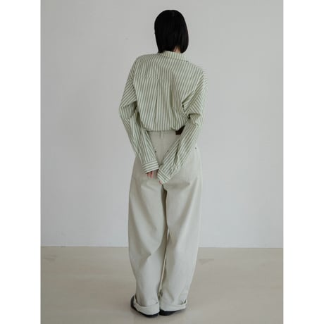 《予約販売》rich mannish oval pants/ ivory_np1073