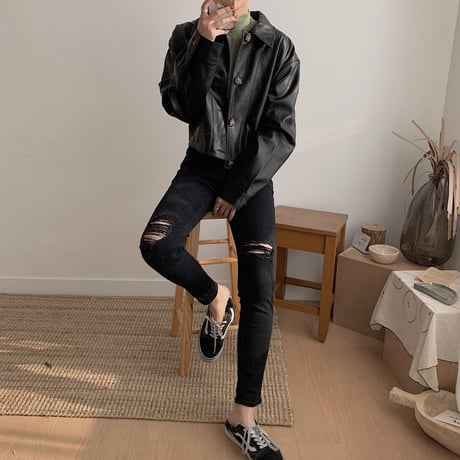 ✳︎予約販売✳︎stretch damage skinny pants_np0137