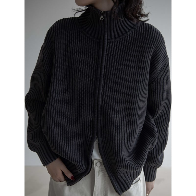 予約販売》vintage like pigment knit cardigan/2color
