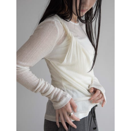 《予約販売》accent lib sheer tops/2colors_nt2033