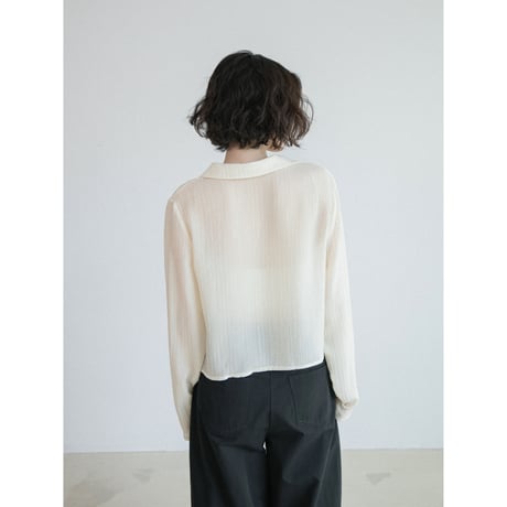 《予約販売》open sheer blouse/2colors_nb0390