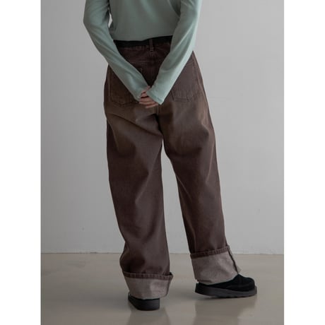 《予約販売》washing brown jeans_nj0108