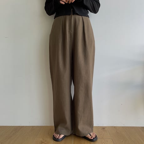 《予約販売》quality tuck linen pants/3colors_np0794